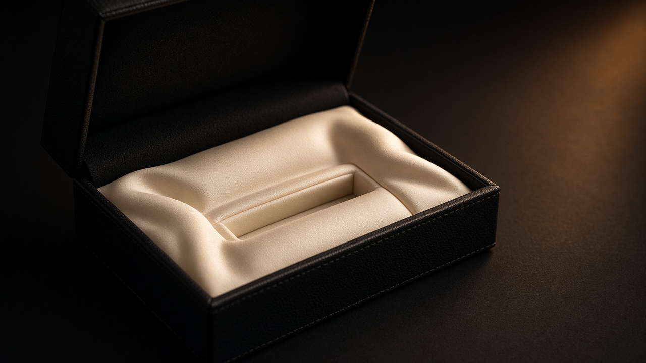 Jewellery box lined in silk